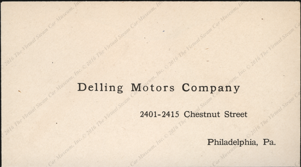 Delling Motors Company Stock Subscription Sheet with envelope, January  1925